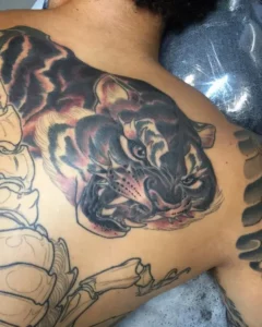 Tiger Back Tattoo